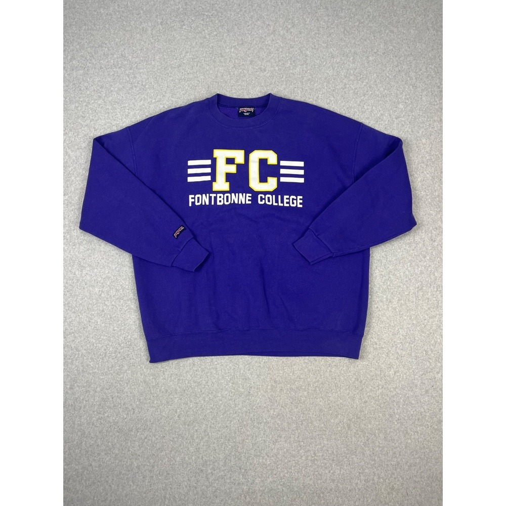 Vintage Fontbonne University Griffens Sweatshirt Mens 2XL Purple 90s Made USA
